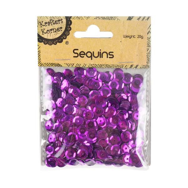 Sequin Round Laser 20gm Purple